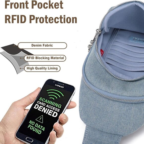 Crossbody Bags for Women Leather Sling Bag Anti-theft Cross Body Bag Travel Slin - Picture 3 of 7